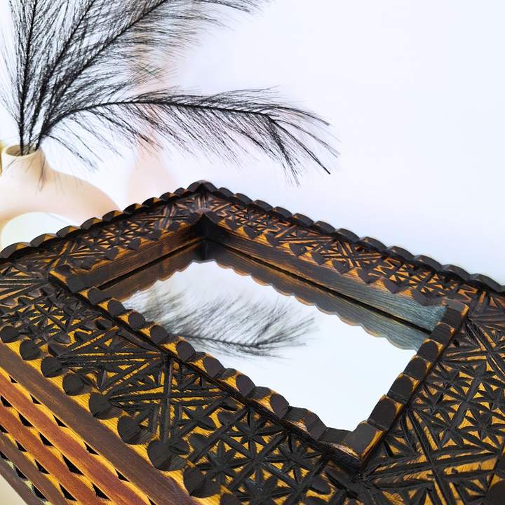 Assorted Small Moroccan Vintage Style Mirrors, Handcarved  with Berber Patterns.-JA ZWIIN